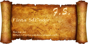 Finta Sándor névjegykártya
